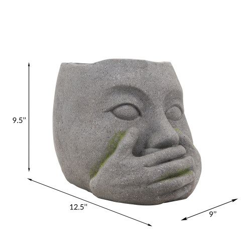 Designer × Homemade RESIN, 9"H NO SPEAK PLANTER Size US L / EU 52-54 / 3 - 8 Thumbnail