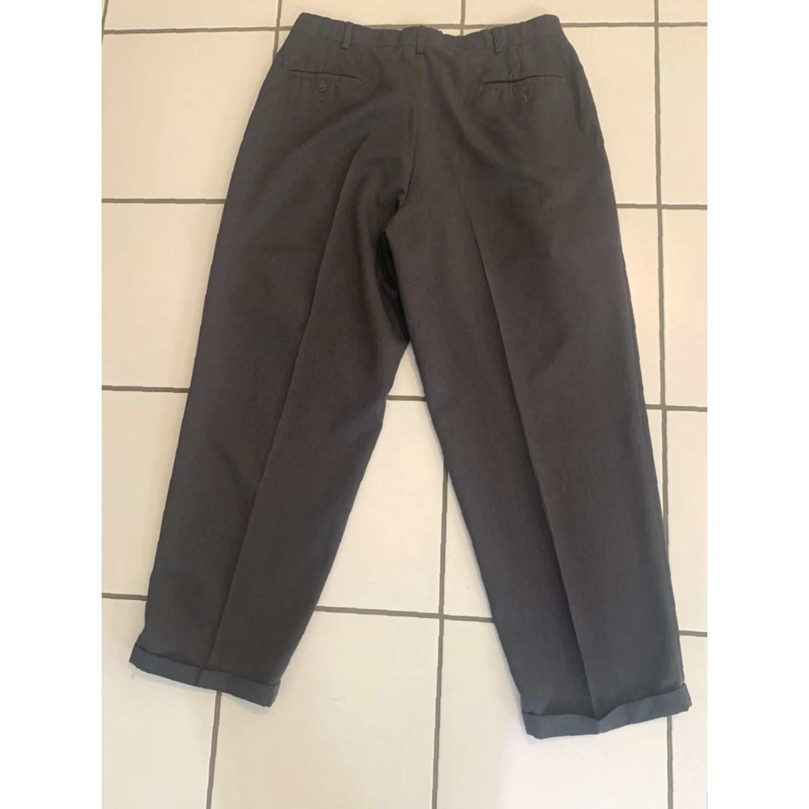 Savane SAVANE Men's Dress Pants 36x30 Gray Flat Front Regular Fit Solid Pockets Size US 36 / EU 52 - 8 Thumbnail