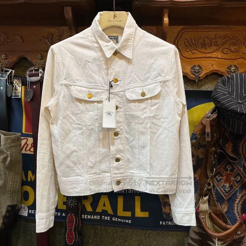 RRL Ralph Lauren RRL Vintage Cream Denim Jacket. Size US S / EU 44-46 / 1 - 1 Thumbnail