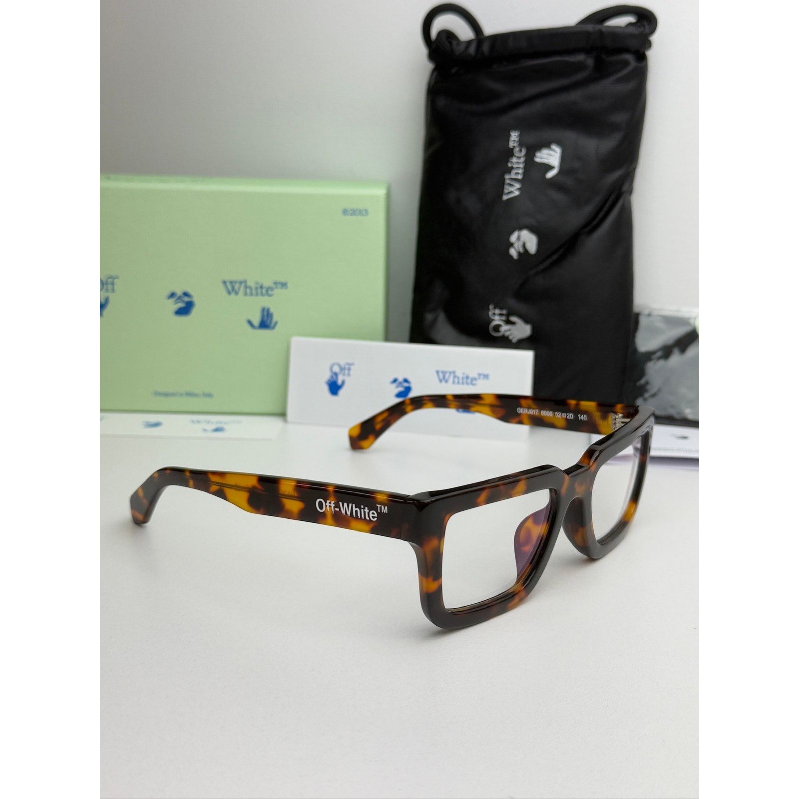 Off-White NEW Off White Style 12 Brown Bluelight Eyeglasses Frames Size ONE SIZE - 4 Thumbnail