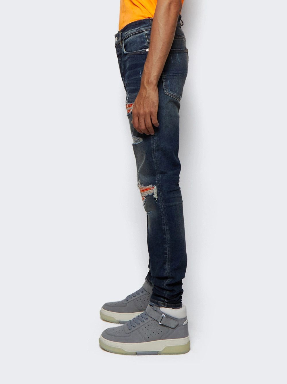 Amiri o1gr1nt0525 MX1 Ultrasuede Jeans in Deep Classic Size US 32 / EU 48 - 4 Thumbnail