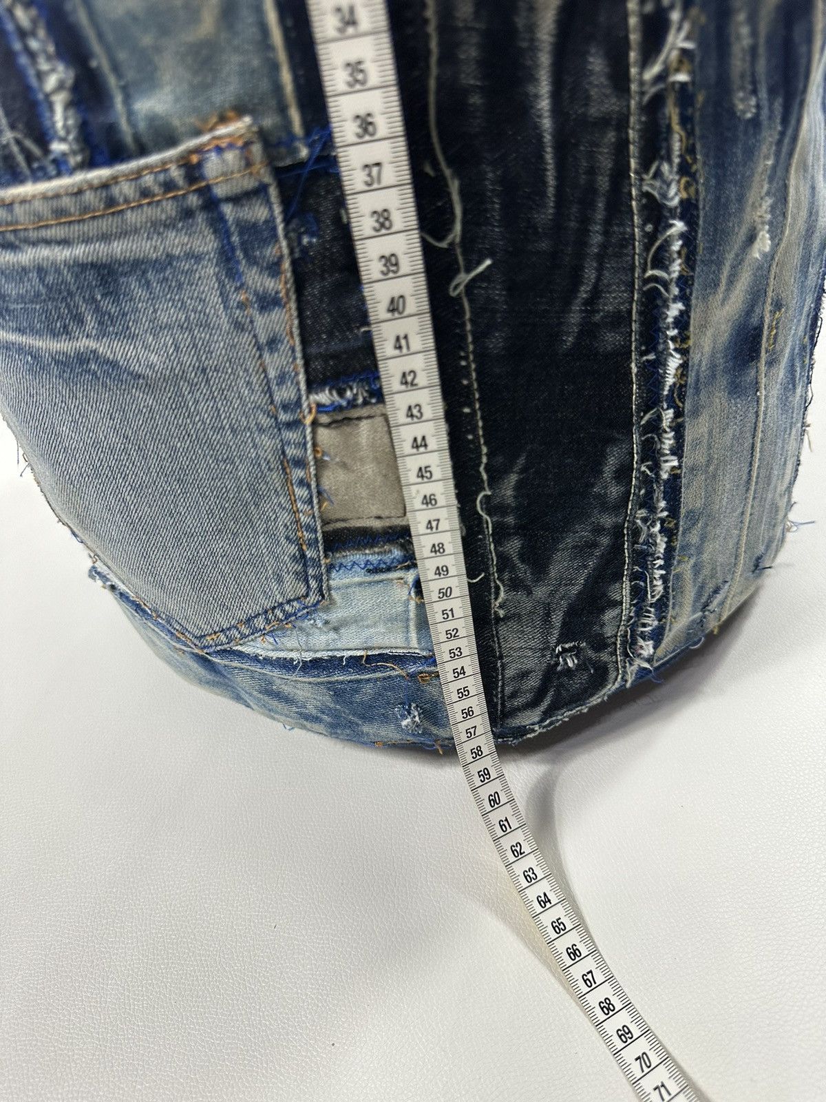 Handmade Custom Made Denim Patchwork Laundry Bag Home Decoration Size ONE SIZE - 12 Thumbnail