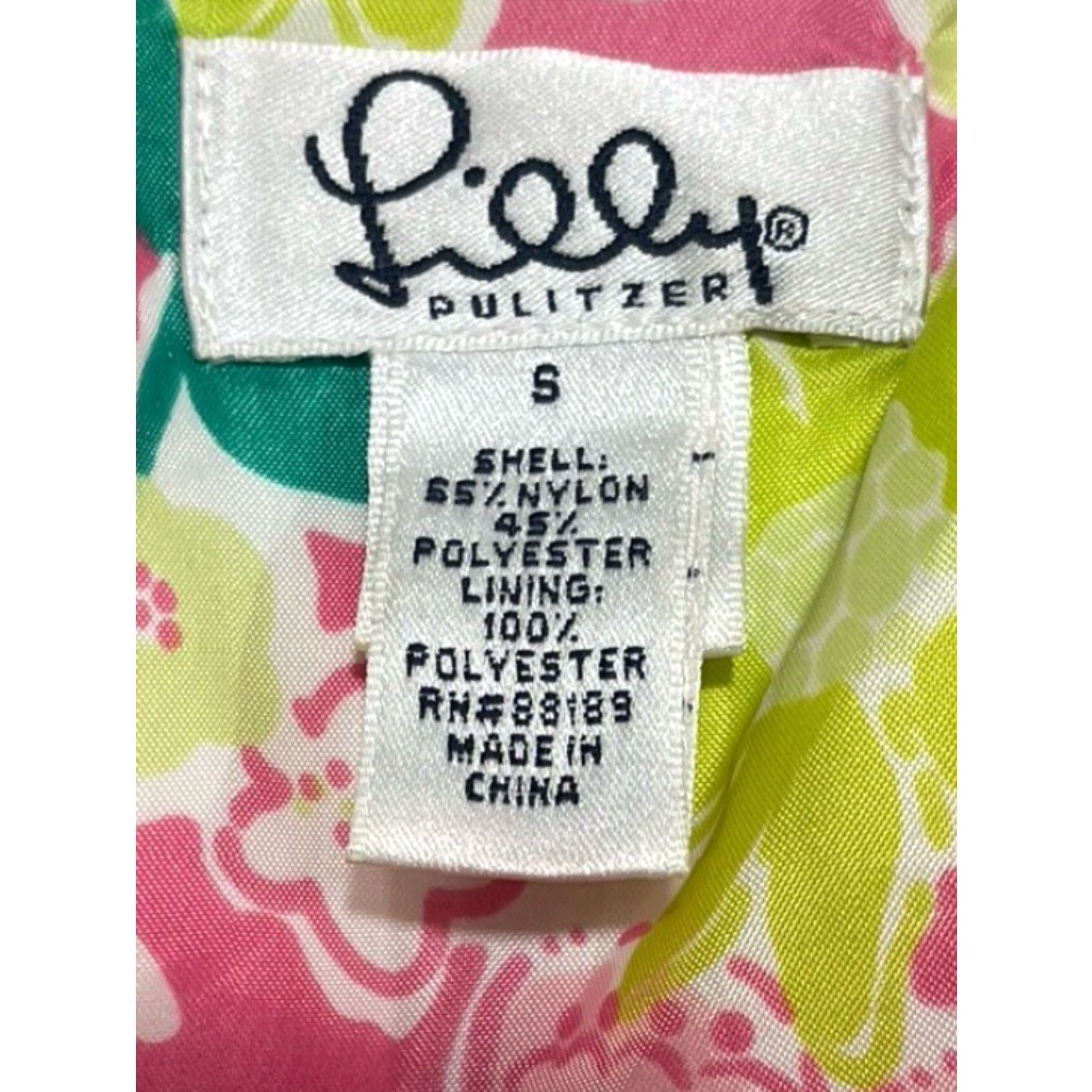 Lilly Pulitzer Lilly Pulitzer Goose Down Vest Women S Green Puffer Zip Floral Lined Sz S Size S / US 4 / IT 40 - 6 Thumbnail