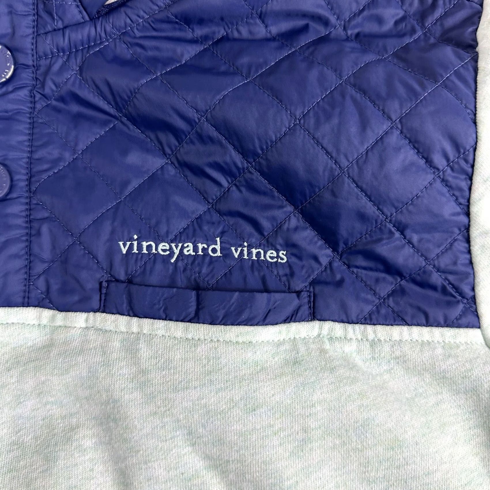 Vineyard Vines Vineyard Vines Performance Quilted Nylon Snap Sweatshirt Mens Small 2K0860 Blue Size US S / EU 44-46 / 1 - 4 Thumbnail