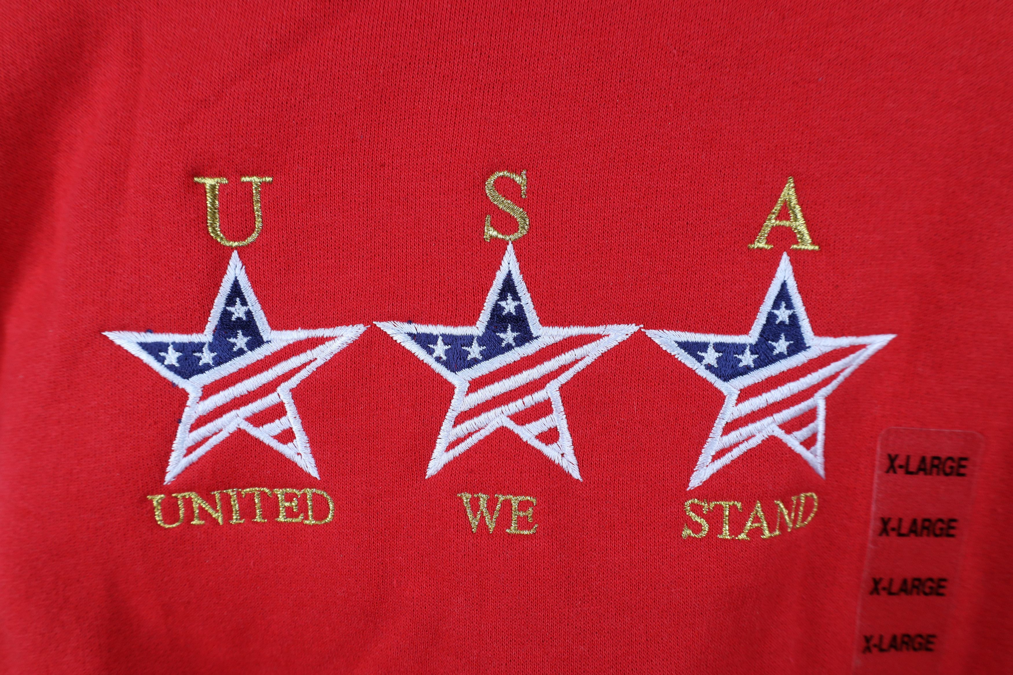 Vintage Deadstock Vintage 90s Streetwear United We Stand Sweatshirt Size XL / US 12-14 / IT 48-50 - 5 Thumbnail