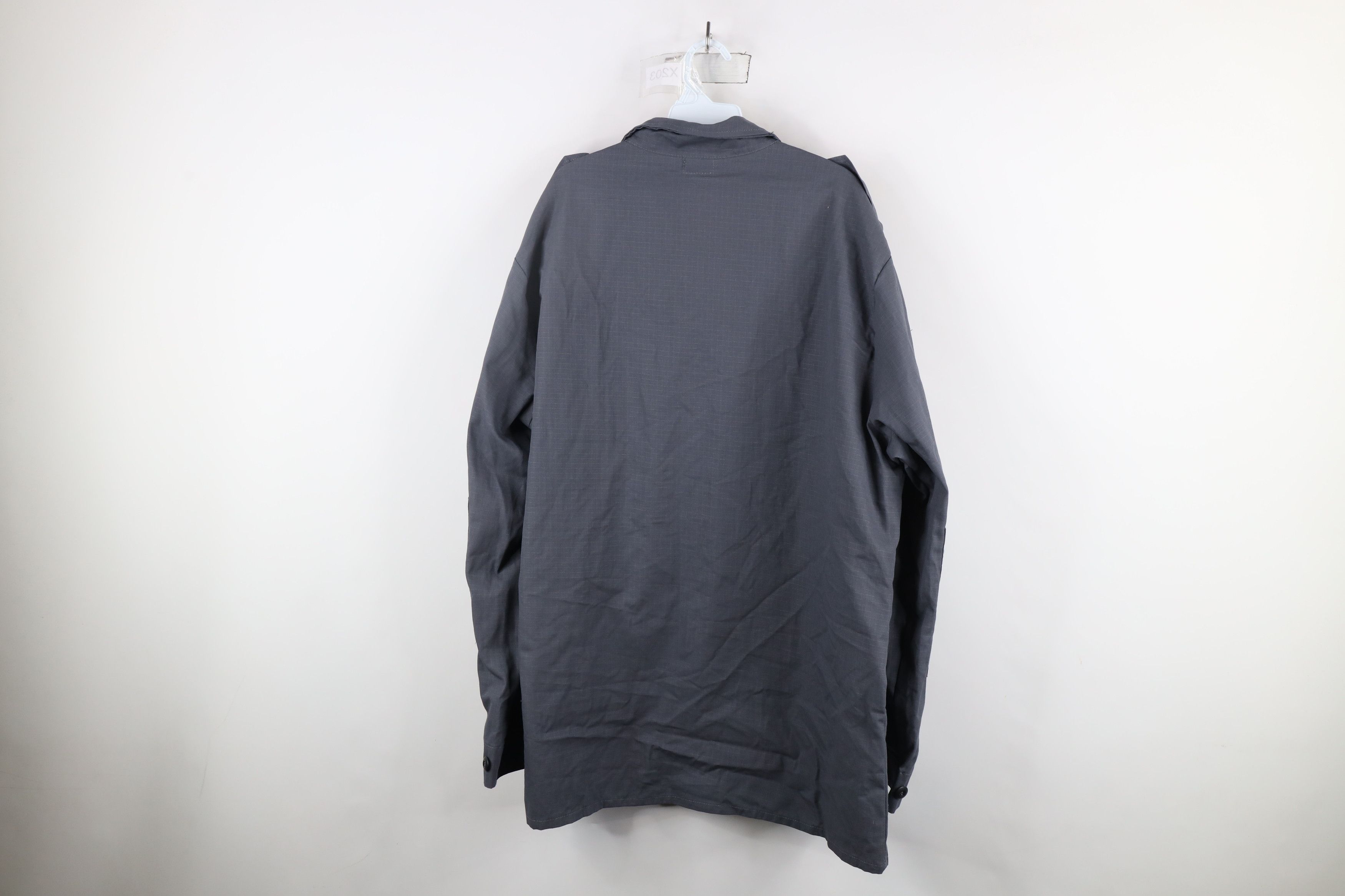 Vintage Vintage 90s Military Ripstop Tactical Button Shirt Gray USA Size US XL / EU 56 / 4 - 12 Thumbnail