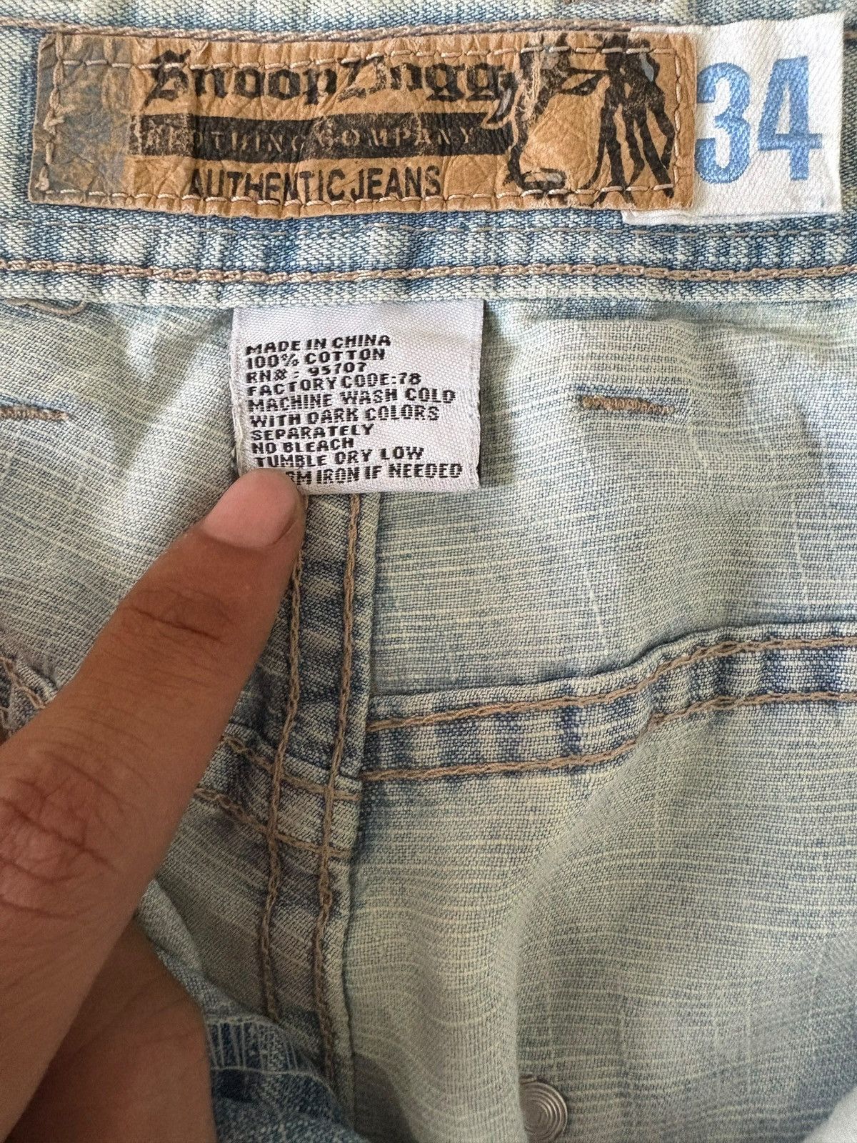 Snoop Dogg Vintage Y2K Snoop Dogg Carpenter Distressed Baggy Jeans Size US 32 / EU 48 - 10 Thumbnail