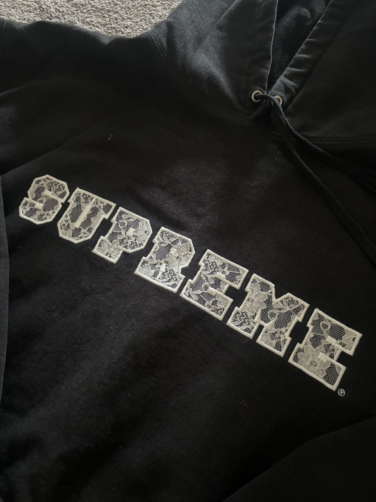 Supreme Supreme Lace Hooded Sweatshirt | Grailed