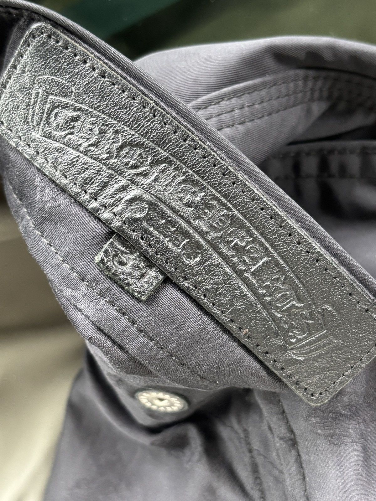 Chrome Hearts CHROME HEARTS | LEATHER CROSS PATCH NYLON CARPENTER PANTS Size US 31 - 15 Thumbnail