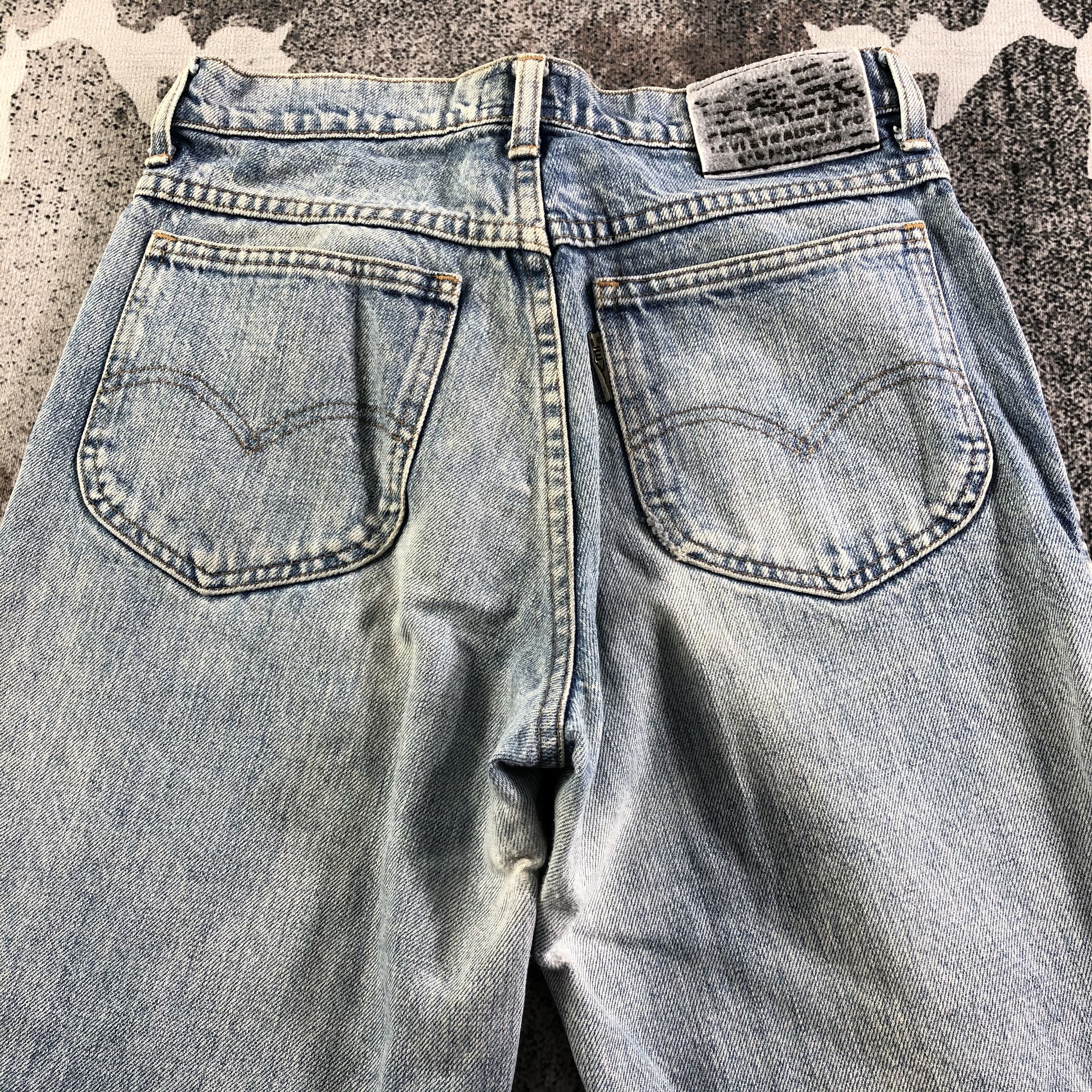 Levi's Vintage 90s Levis 575 Jeans Faded Blue Denim Size US 27 - 4 Thumbnail