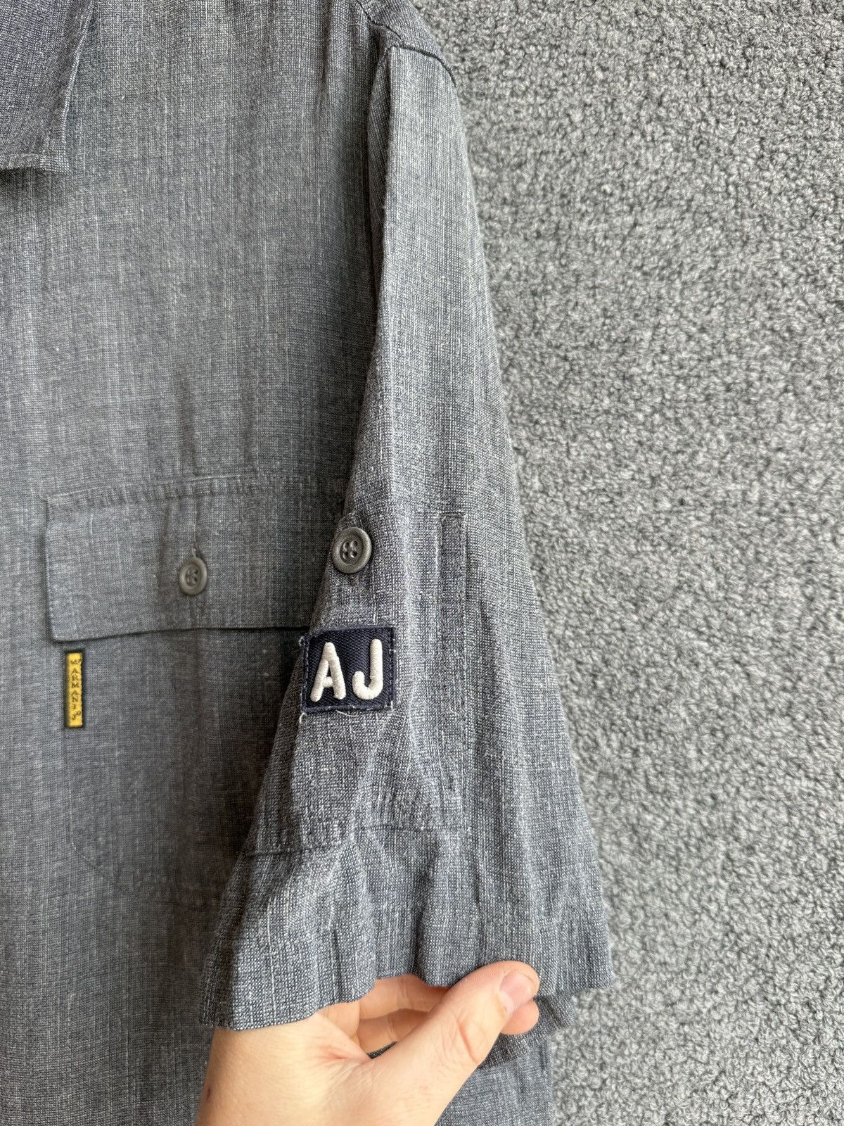 Armani Armani Jeans Linen Shirt Size US L / EU 52-54 / 3 - 4 Thumbnail