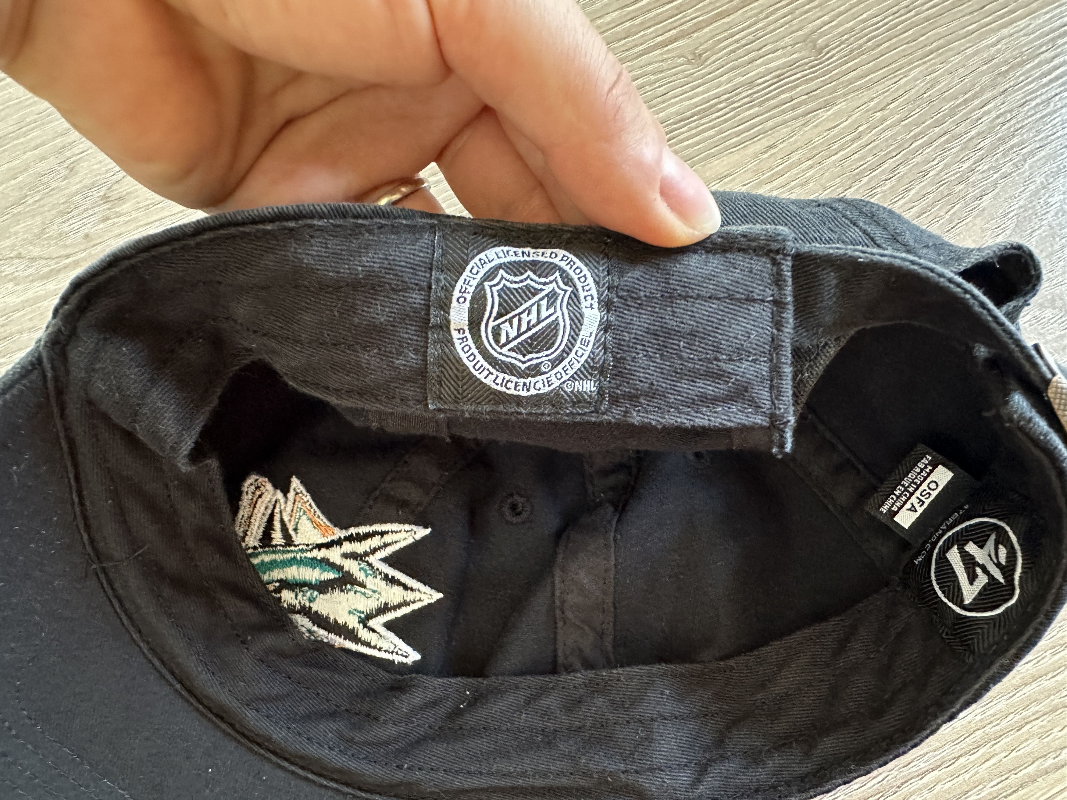 47 Brand × NHL Vintage San Jose Sharks By 47 Brand Black Baseball Cap Size ONE SIZE - 7 Thumbnail