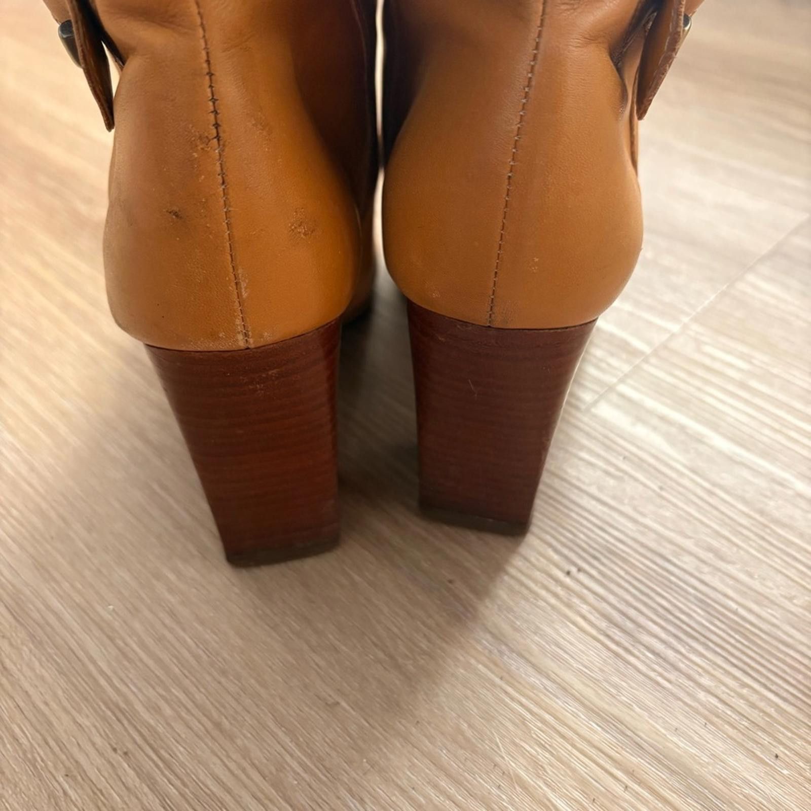 Carlo Colucci Colcci Women’s Tan Leather Tall Boots Riding Style Size US 9 / IT 39 - 7 Thumbnail