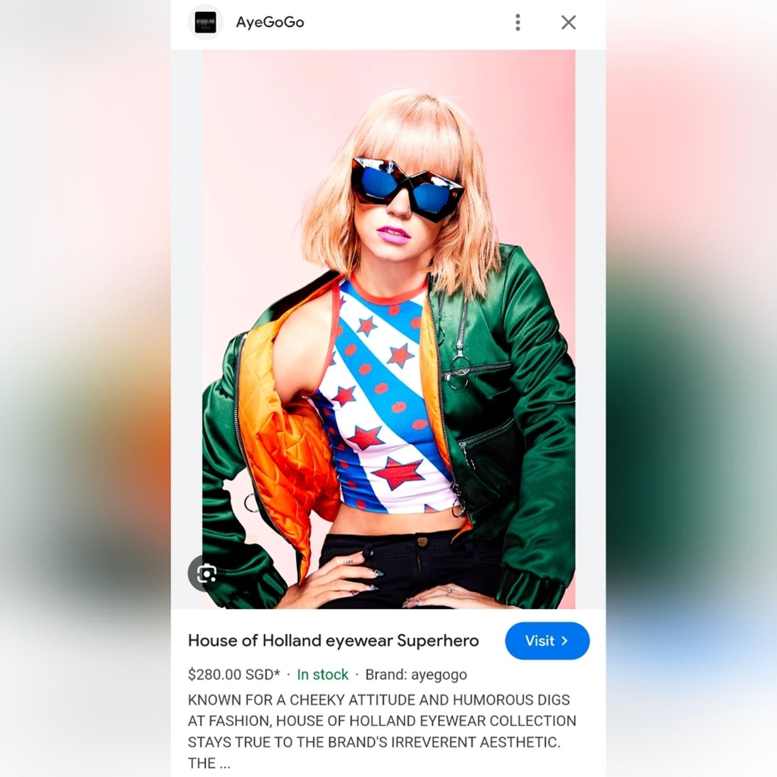 House Of Holland House of Holland SUPERHERO Sunglasses 🖤 New without tags! Size ONE SIZE - 3 Thumbnail