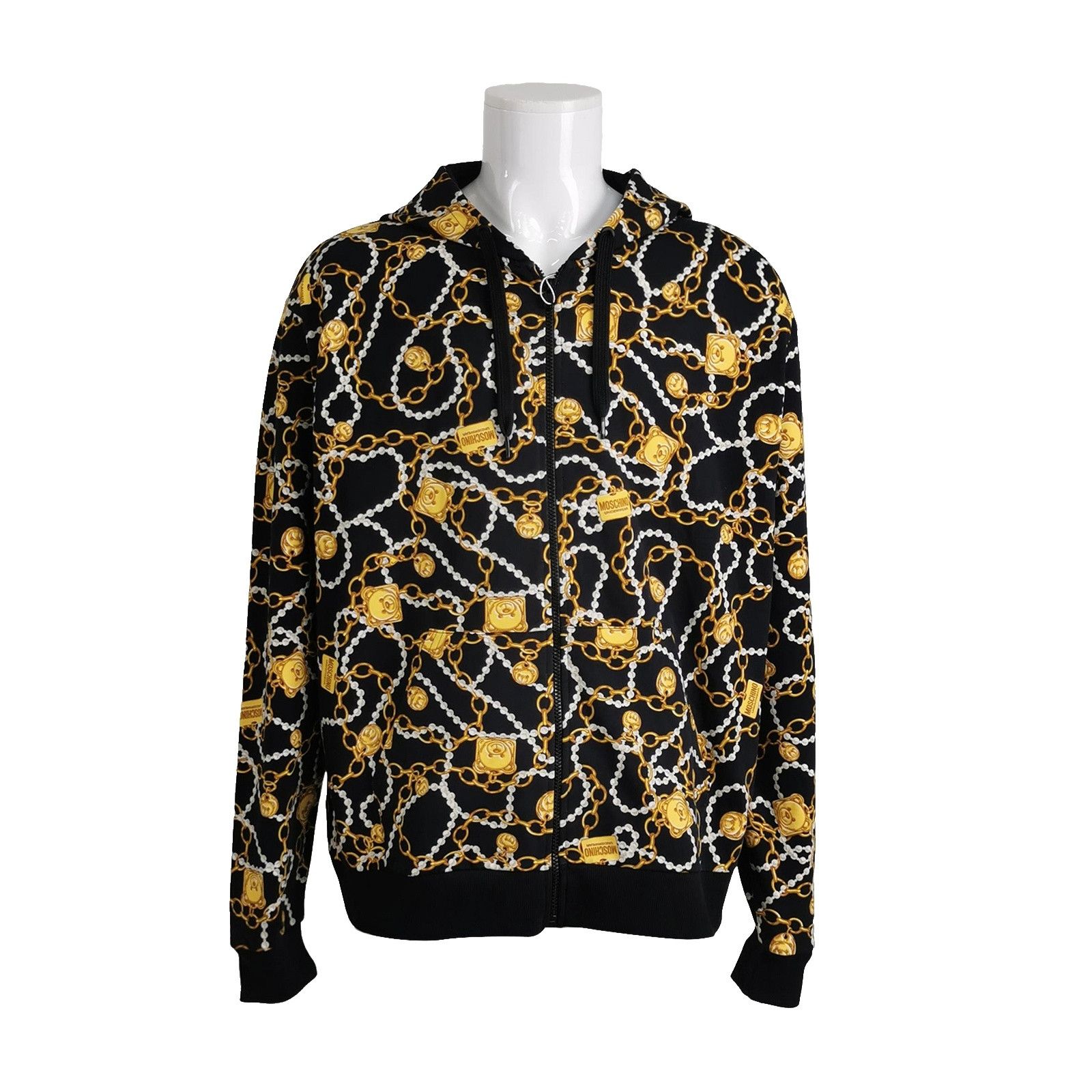 Moschino Moschino Underwear Chain Print Zip Hoodie XXL Size US XXL / EU 58 / 5 - 1 Thumbnail