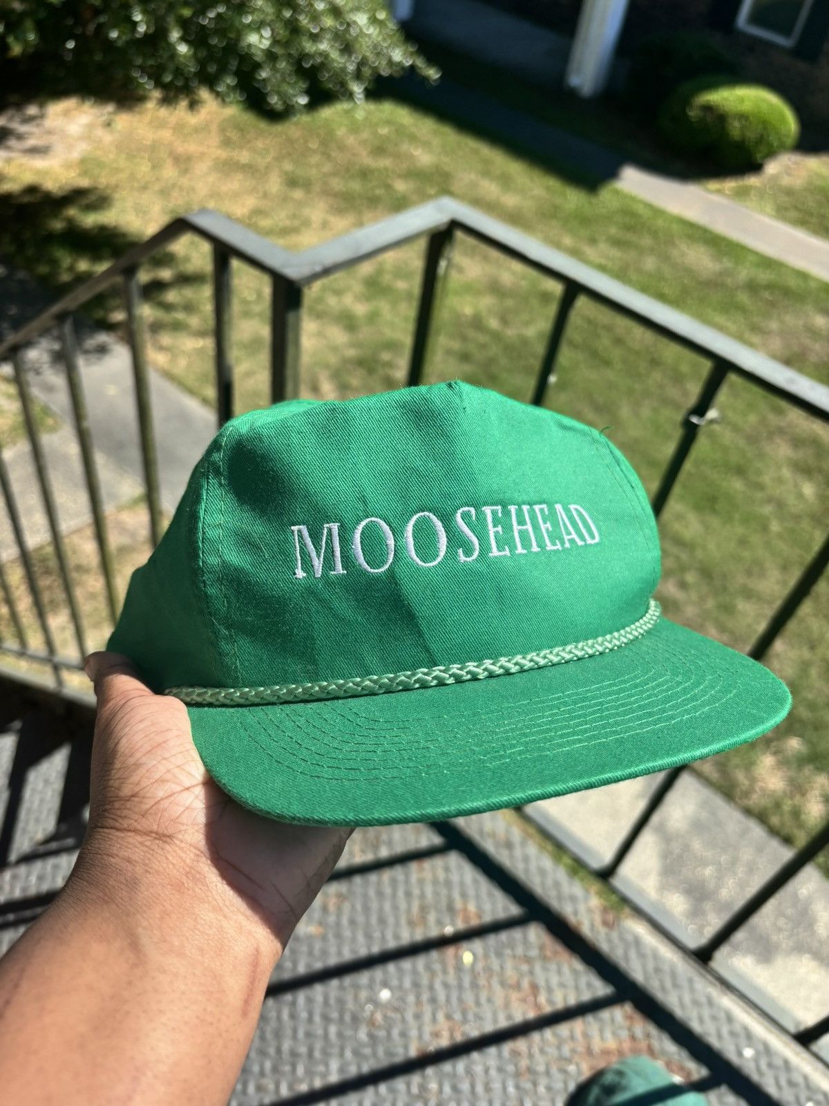 Other Vintage 1980s Canadian Moosehead Lager Beer Rope Trucker Hat Size ONE SIZE - 2 Thumbnail