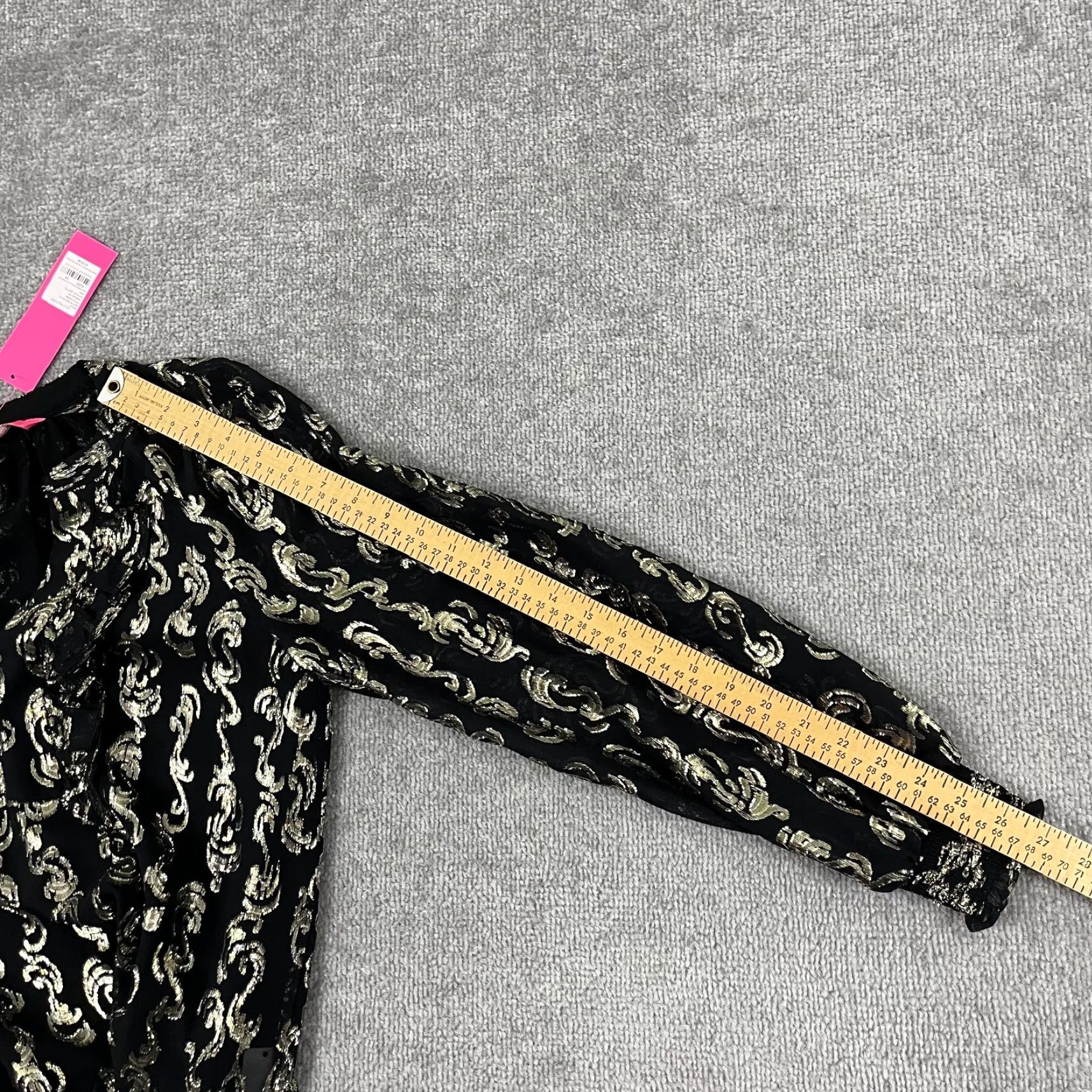 Lilly Pulitzer VINTAGE Lilly Pulitzer Blouse Womens XS Silk Chiffon Metallic Geometric Long Sleeve Casual Size XS / US 0-2 / IT 36-38 - 6 Thumbnail