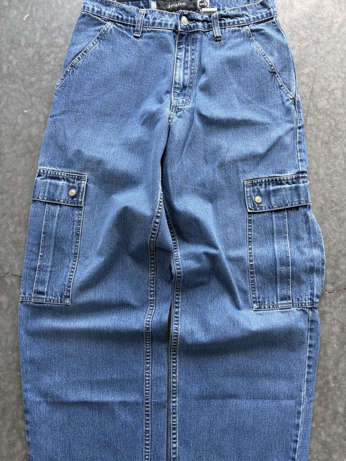 Levi's Vintage 90s Levis Silvertab Cargo Jeans 31x32 Baggy Skater Size US 31 - 5 Thumbnail