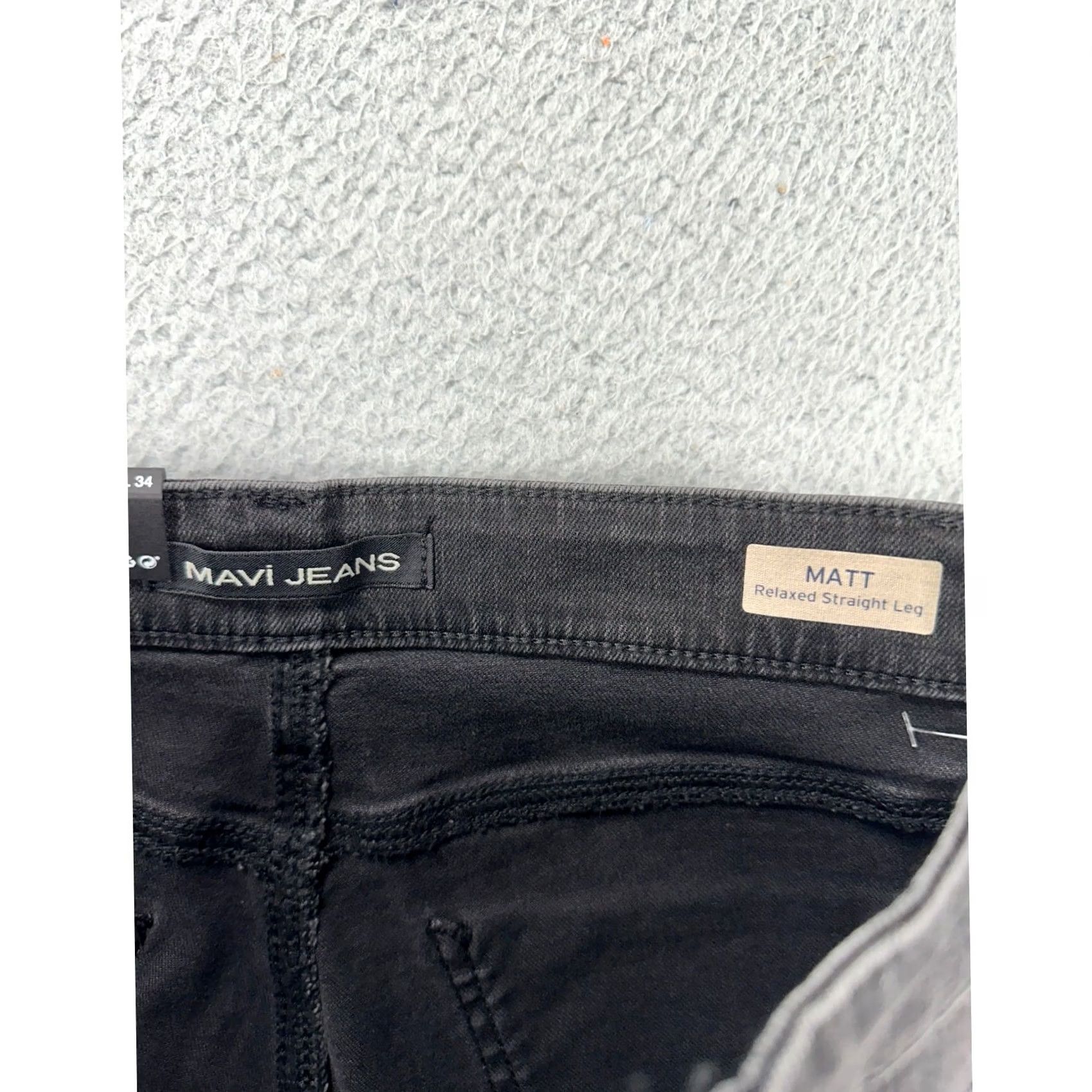 Vintage Mavi Matt Jeans Mens 28X34 Charcoal Grey Relaxed Straight Leg Denim Pants Size US 28 / EU 44 - 5 Thumbnail