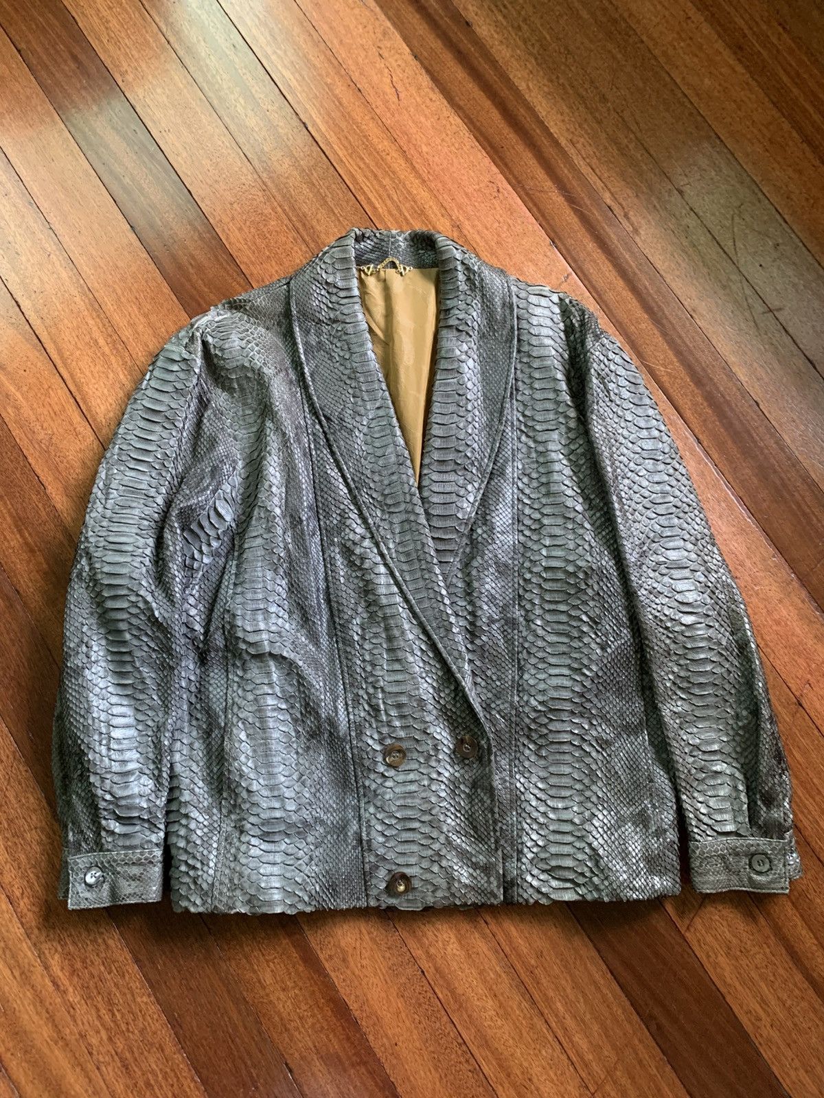 Gucci Rare! A/W 1998- Gucci- Tom Ford- Snakeskin Leather Coat Size US L / EU 52-54 / 3 - 1 Thumbnail
