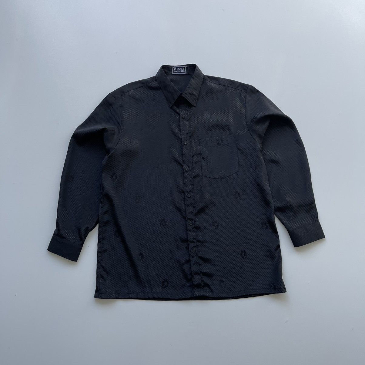 Versace × Vintage Versace Classic V2 Vintage Monogram Pocket Shirt Black Size US L / EU 52-54 / 3 - 1 Thumbnail