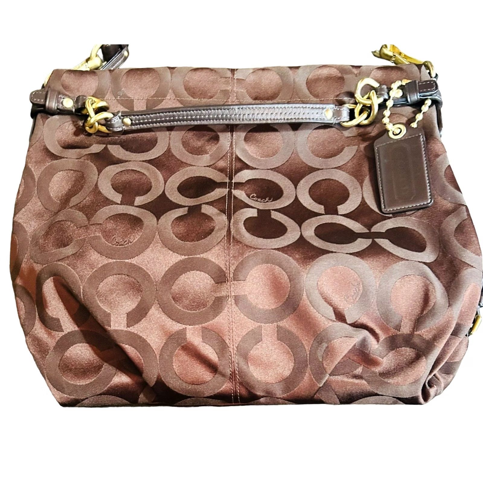 Coach VINTAGE Coach Madison Julianne Purse Tote Satchel Leather/Fabric C Monogram Logo Women’s Size ONE SIZE - 2 Thumbnail