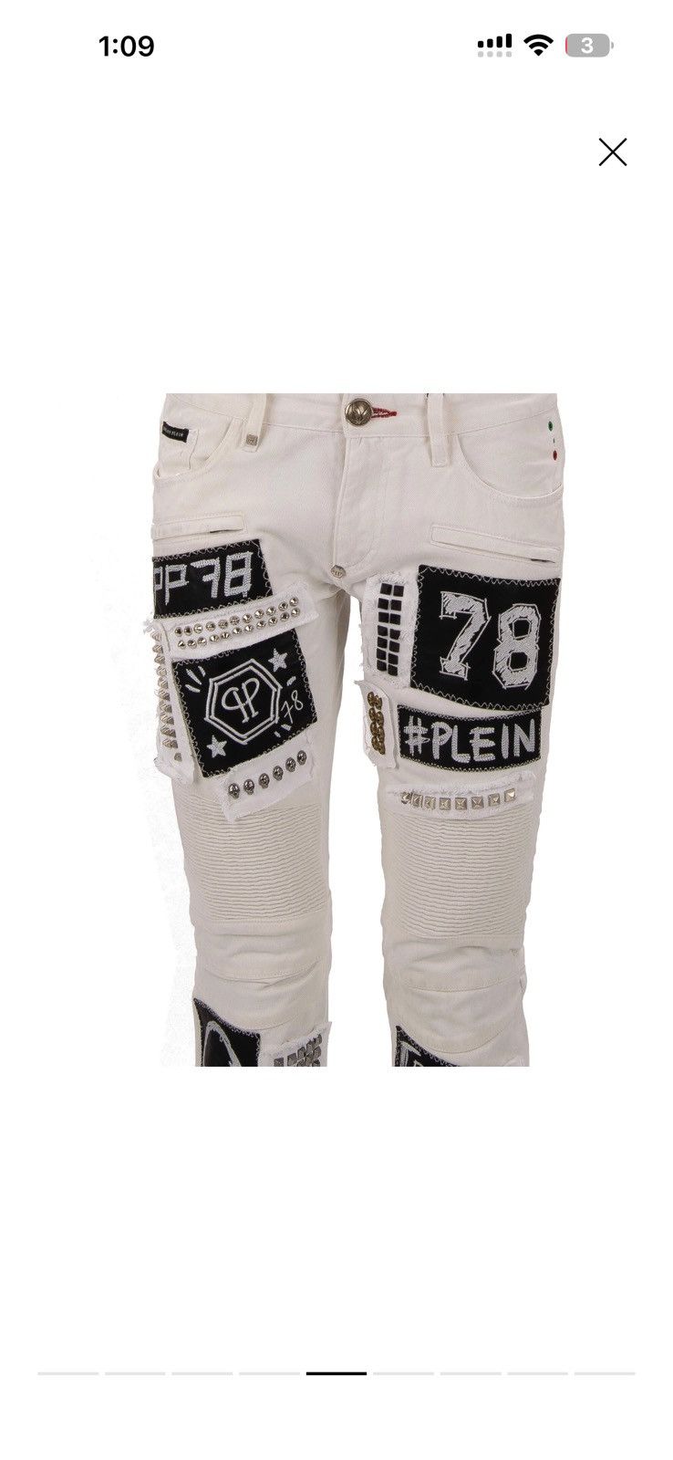Philipp Plein Philipp Plein Denim “Ghetto Blaster” Studded Size US 32 / EU 48 - 5 Thumbnail