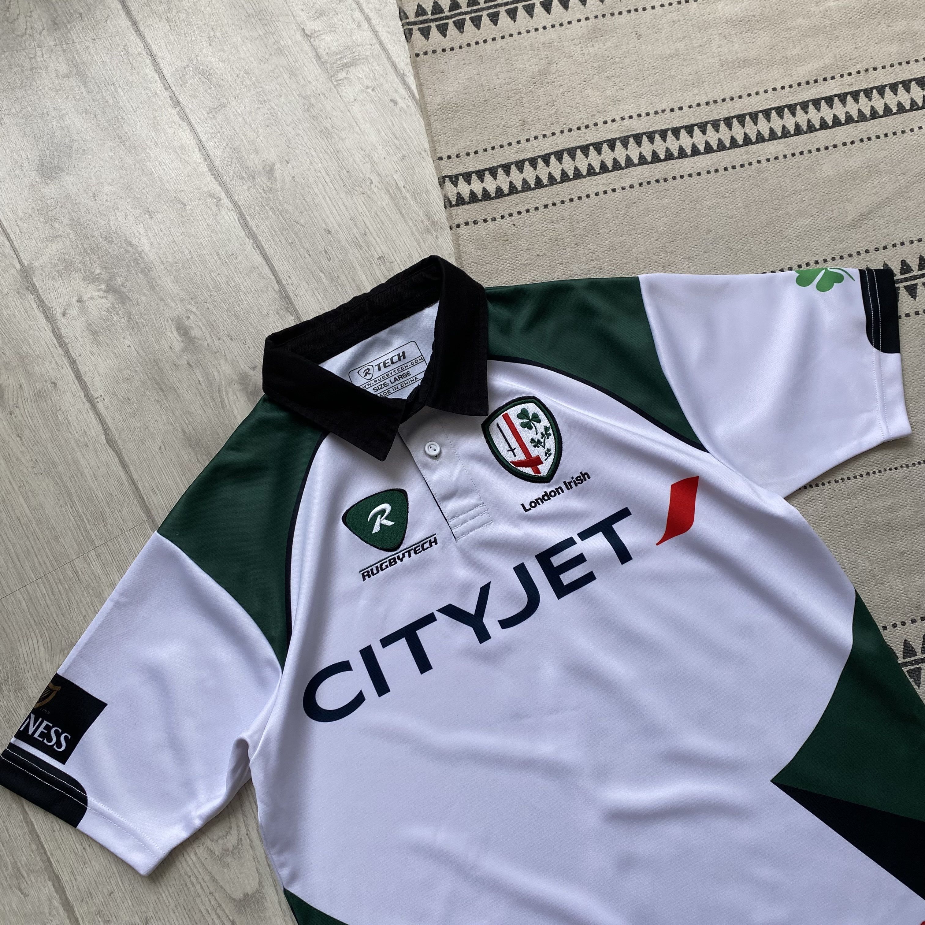 Nike ☘️ Blockore Guinness London Irish rugby jersey Drill Y2K Size US M / EU 48-50 / 2 - 4 Thumbnail