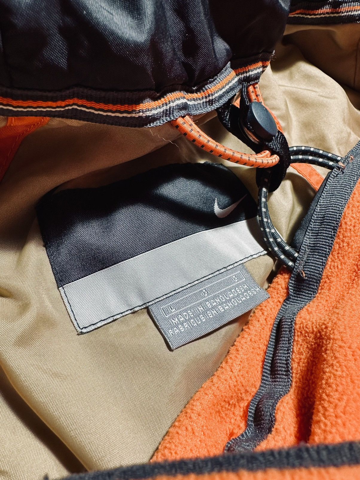 Nike × Vintage Vintage Y2K Nike Jacket Large windbreaker Coat Check Orange Size US L / EU 52-54 / 3 - 3 Thumbnail