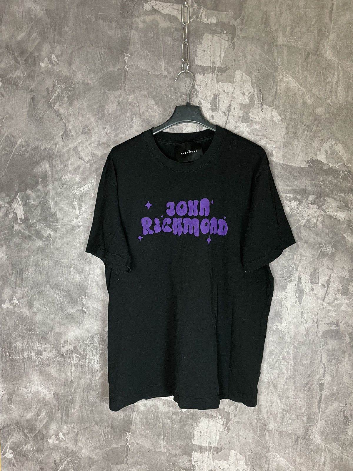 Designer × John Richmond John Richmond Streetwear Big Logo Black T shirt Size US XL / EU 56 / 4 - 1 Thumbnail