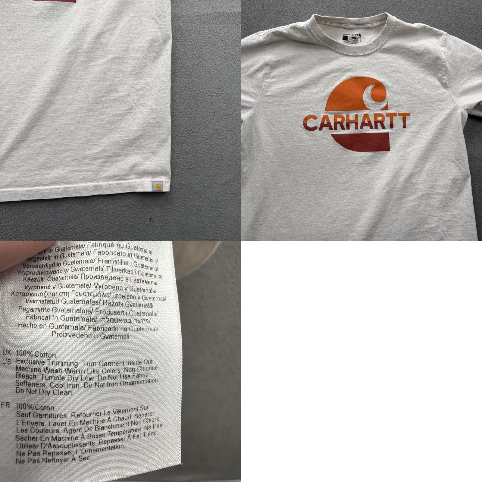 Carhartt Carhartt Mens Large White Graphic Shirt - Workwear - Logo Size US L / EU 52-54 / 3 - 8 Thumbnail