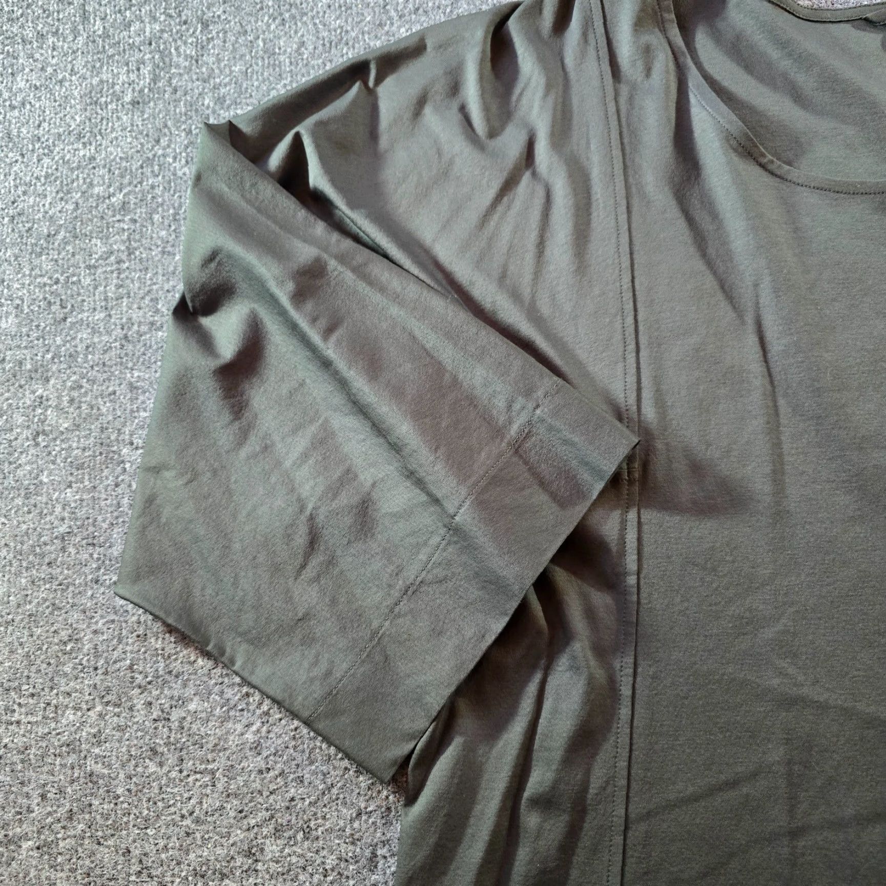 Lemaire Lemaire Top Blouse Womens XL Gray Relaxed Sleeves 3/4 Knit Cotton Quiet Luxury Minimalist Timeless Belted? Size XL / US 12-14 / IT 48-50 - 4 Thumbnail
