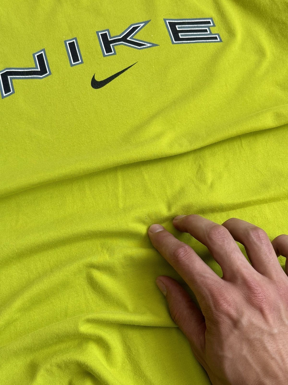 Nike × Vintage Vintage Nike Y2K big logo tee Size US XL / EU 56 / 4 - 11 Thumbnail