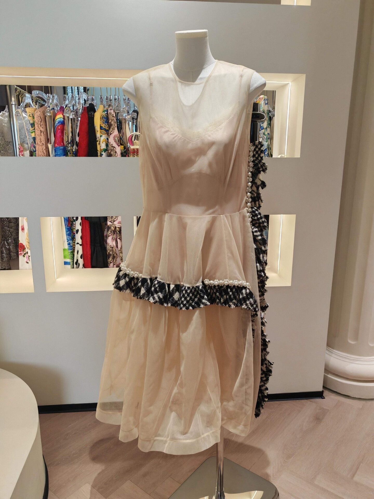 Simone Rocha Simone Rocha Pearl Detail Midi Dress Size S / US 4 / IT 40 - 1 Thumbnail