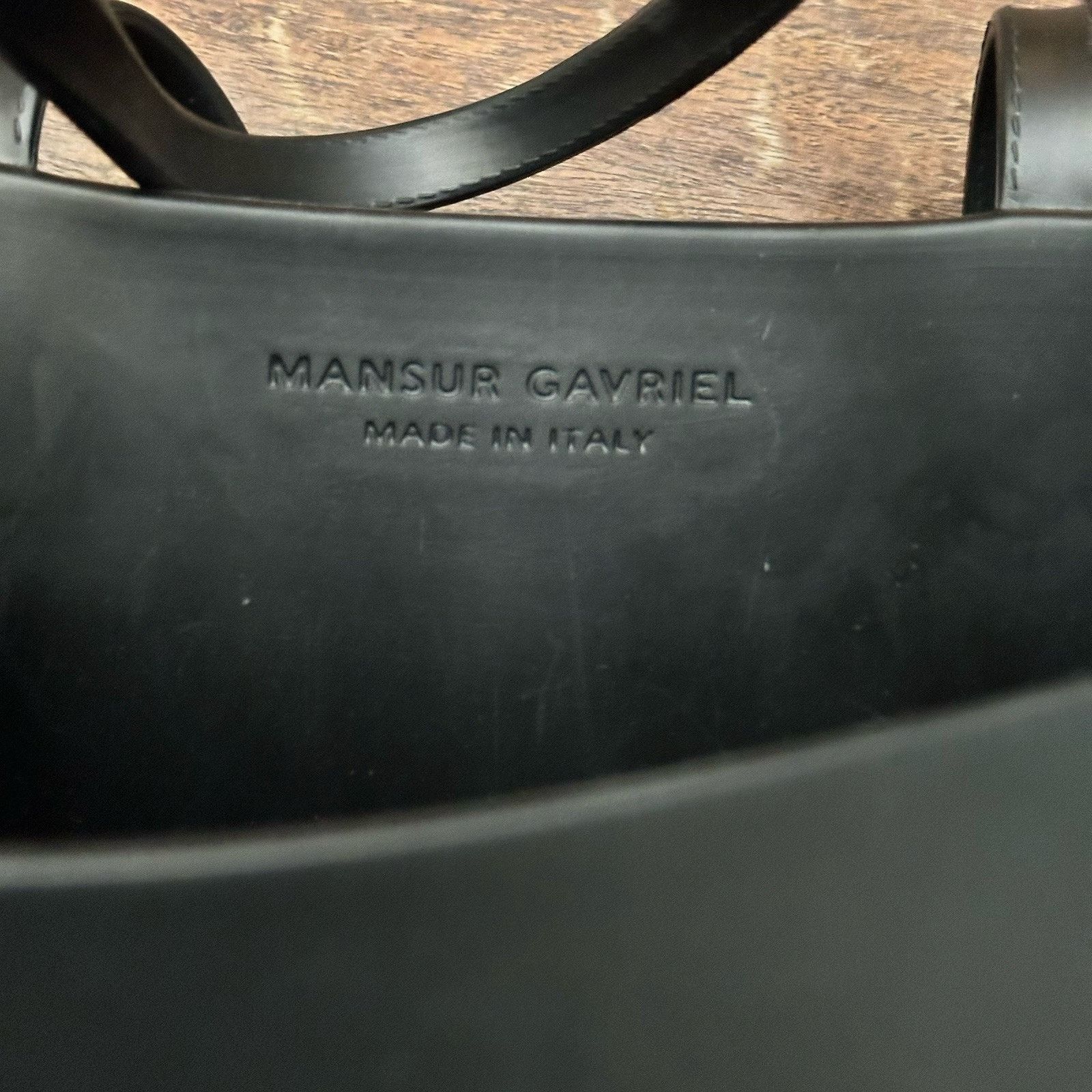 Mansur Gavriel Mansur Gavriel Large Black Rubber Tote Bag Handles Size ONE SIZE - 2 Thumbnail