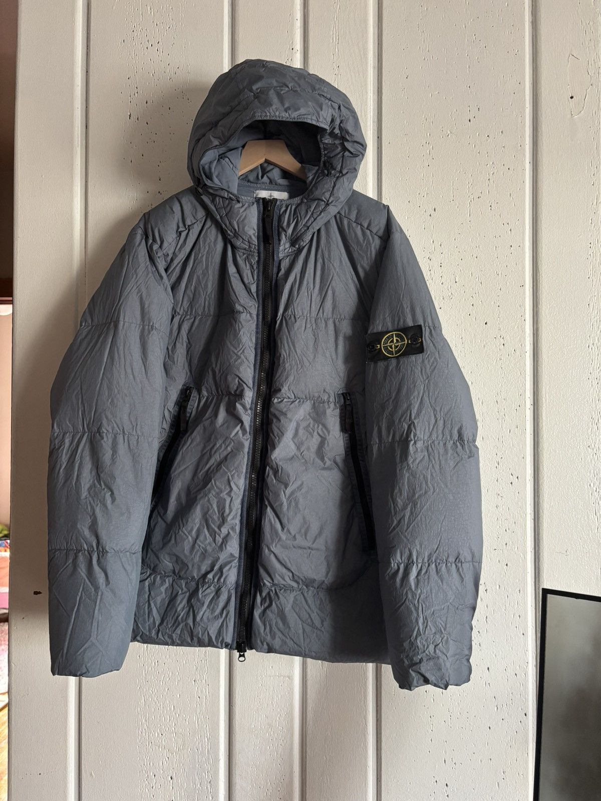 Designer Stone Island Garment Dyed Crinkle Reps NY Down Puffer Jacket Size US XXL / EU 58 / 5 - 1 Thumbnail