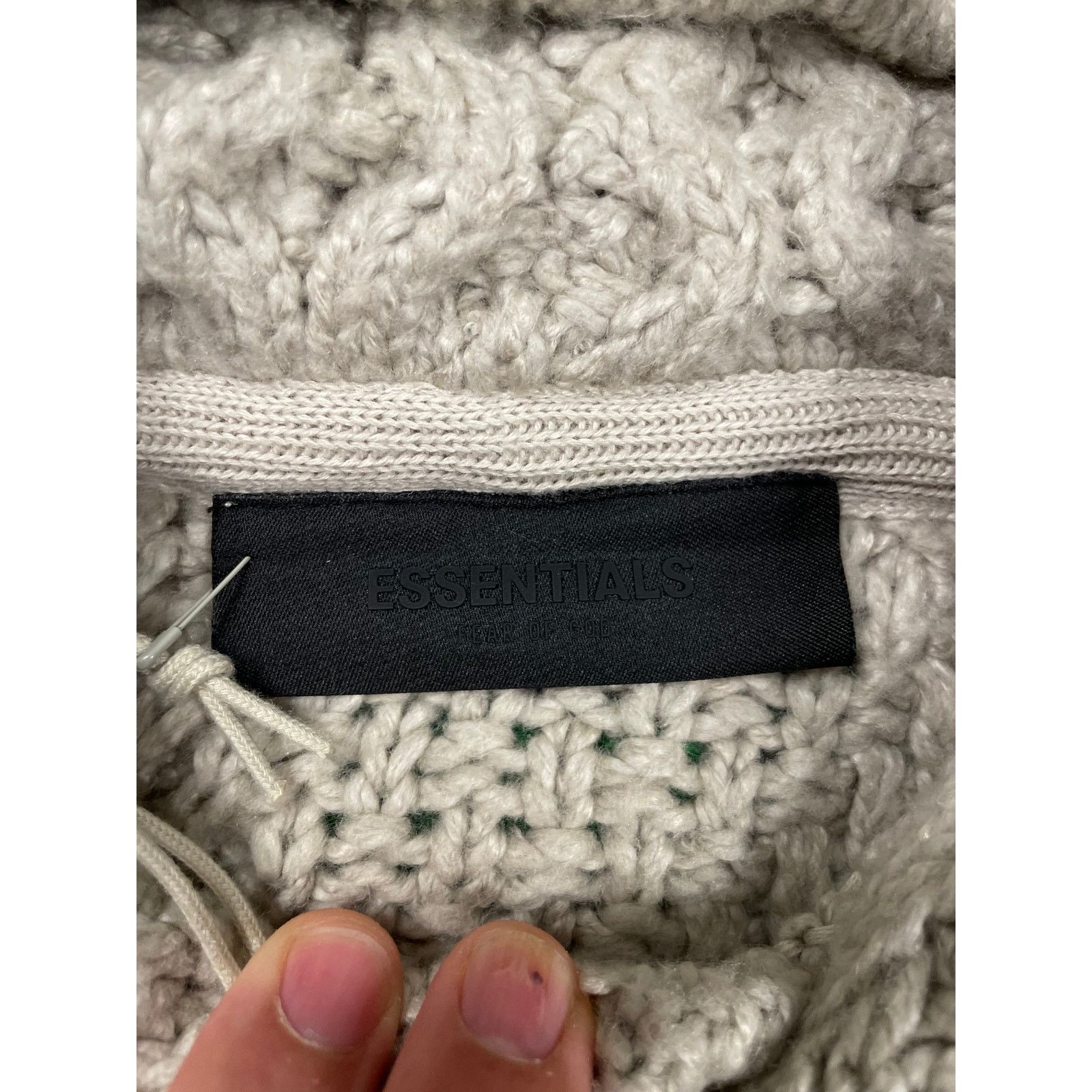 Essentials Essentials Knit Hoodie Silver Medium New Size US M / EU 48-50 / 2 - 3 Thumbnail