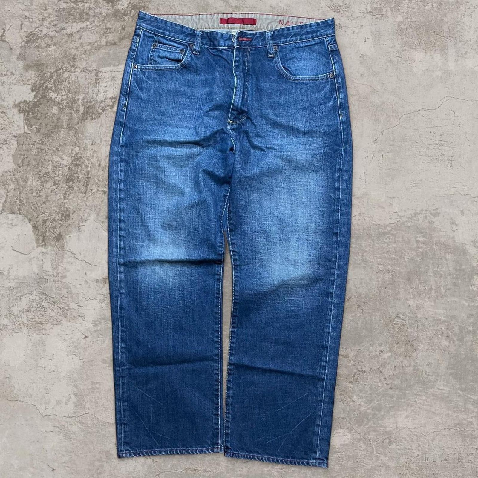 Nautica Dark blue náutica y2k denim jeans with a baggy fit 36x30 Size US 36 / EU 52 - 3 Thumbnail