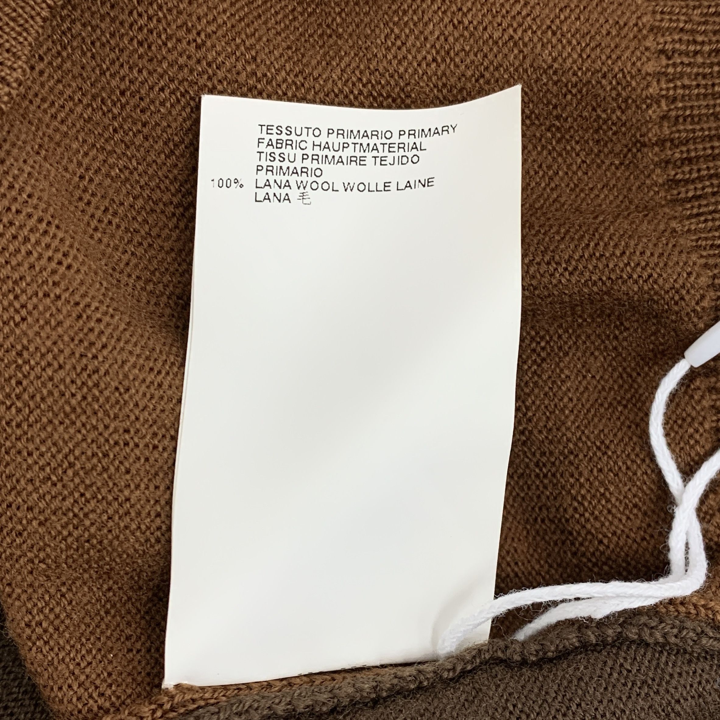Maison Margiela Maison Margiela V-Neck Wool Sweater Brown (S) Size US S / EU 44-46 / 1 - 8 Thumbnail