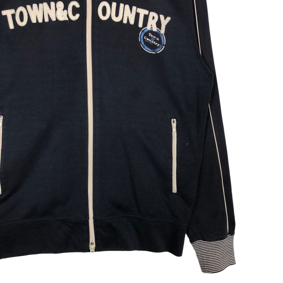 Japanese Brand 🔥Vintage Biker Jacket Zipper Town & Country Big Logo Size US M / EU 48-50 / 2 - 5 Thumbnail