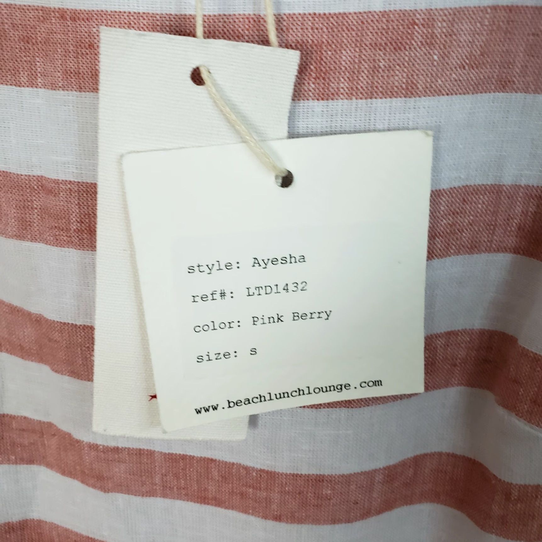 Vintage VINTAGE Beach Lunch Lounge Womens Ayesha Dress Sz Red White Striped Linen Blend Size S / US 4 / IT 40 - 6 Thumbnail