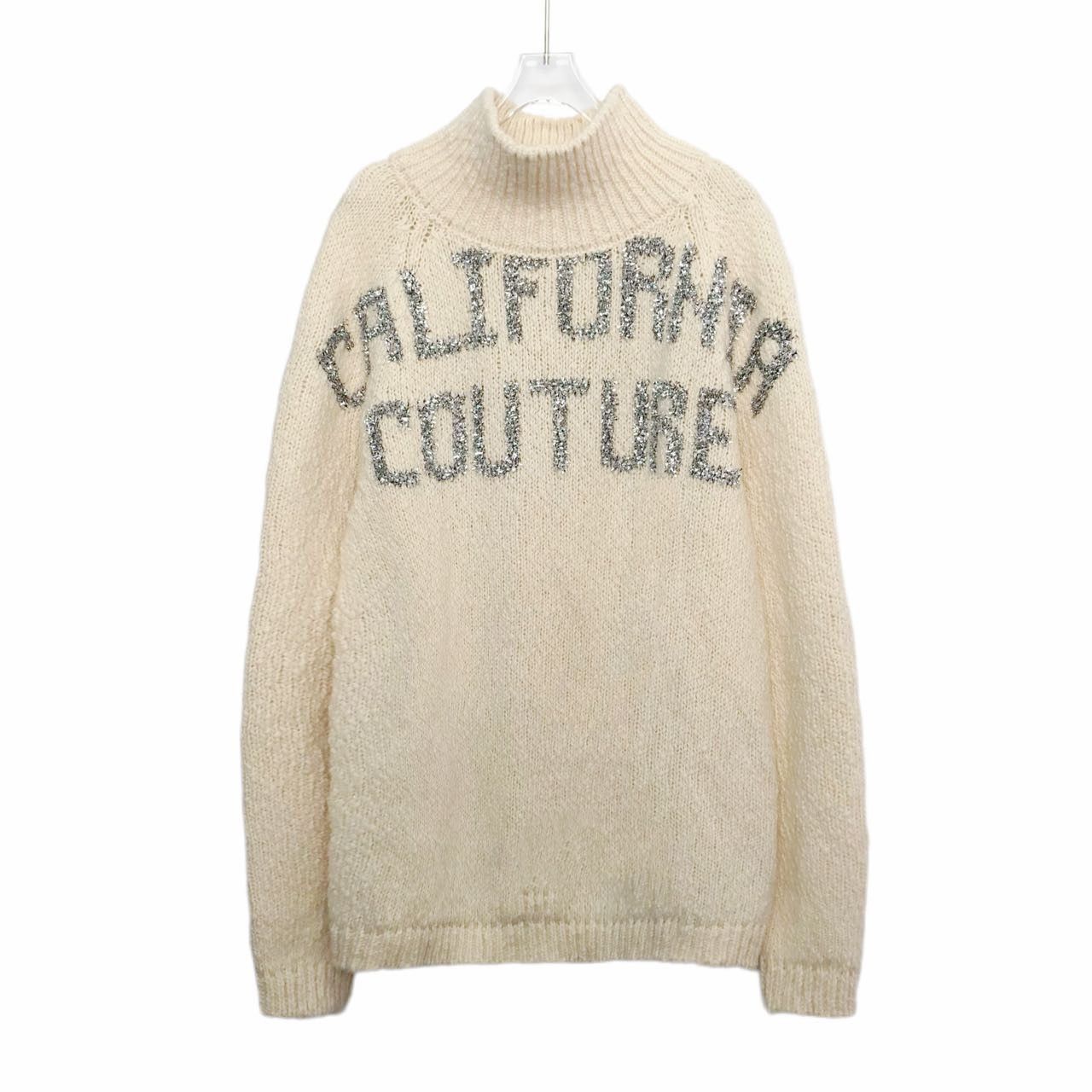 Dior Dior White Letter Printed Long Sleeve Sweater K26WX Size L / US 10 / IT 46 - 1 Thumbnail