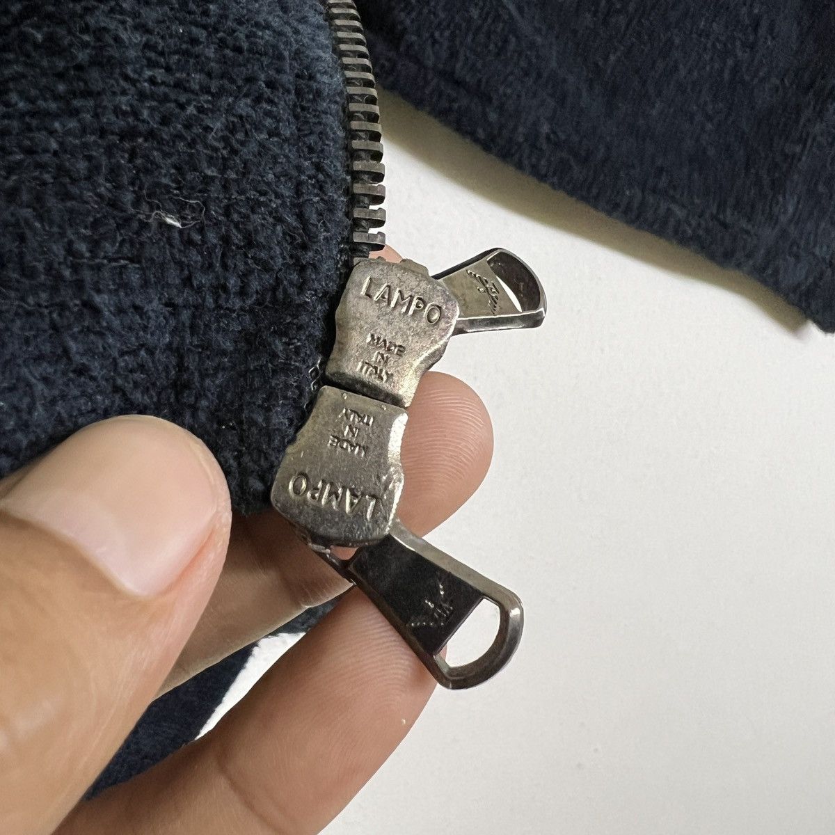 Emporio Armani 90s VINTAGE EMPORIO ARMANI ASYMETRICAL ZIPPER SWEATER JACKET Size US L / EU 52-54 / 3 - 11 Thumbnail