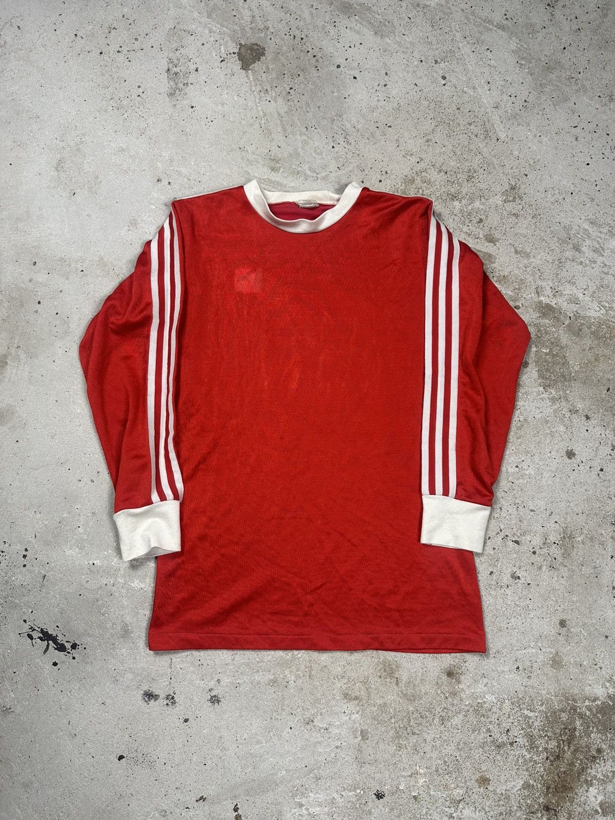 Adidas Vintage 80s Adidas x Erima Red Long Sleeve Template Jersey Size US M / EU 48-50 / 2 - 1 Thumbnail