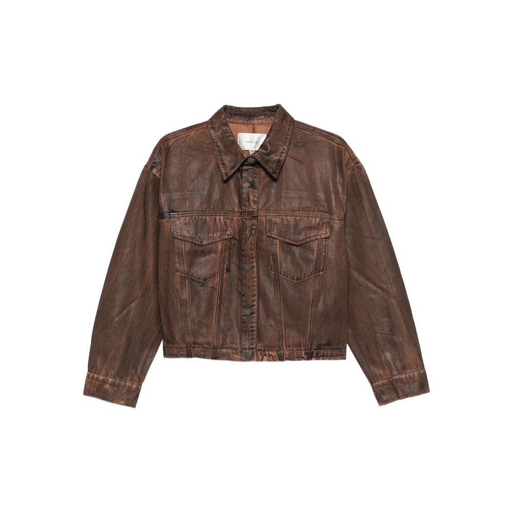 Gestuz Gestuz BROWN Jackets - Denim Jackets Size XS / US 0-2 / IT 36-38 - 1 Thumbnail