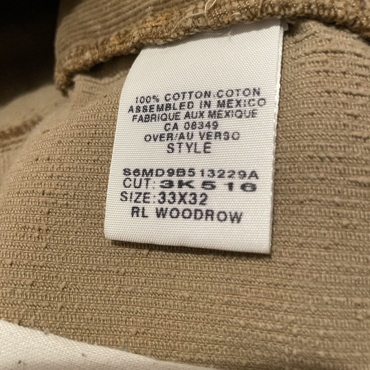 Polo Ralph Lauren Polo Jeans Co Ralph Lauren Woodrow Corduroy Pants Size US 33 - 6 Thumbnail