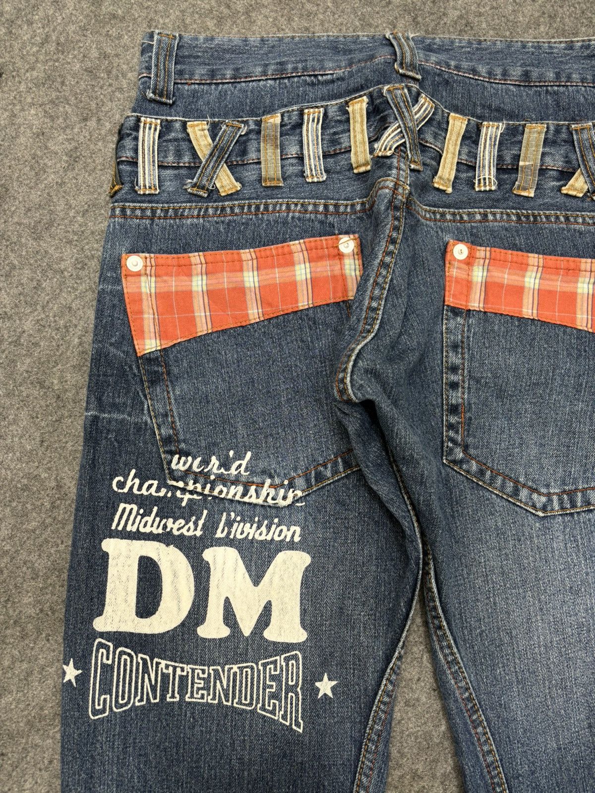 Japanese Brand 💥Double Waist💥Insane Dominate Twisted Leg Denim F653 Size US 32 / EU 48 - 14 Thumbnail