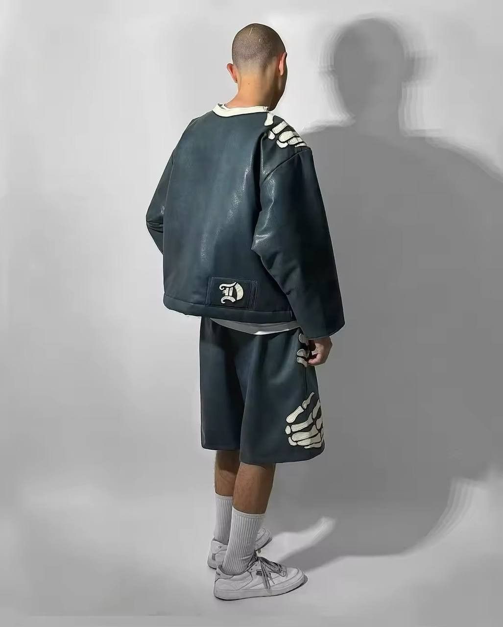 Japanese Brand × Vintage leather casual sweatshirt in moto jacket style Size US XL / EU 56 / 4 - 2 Thumbnail