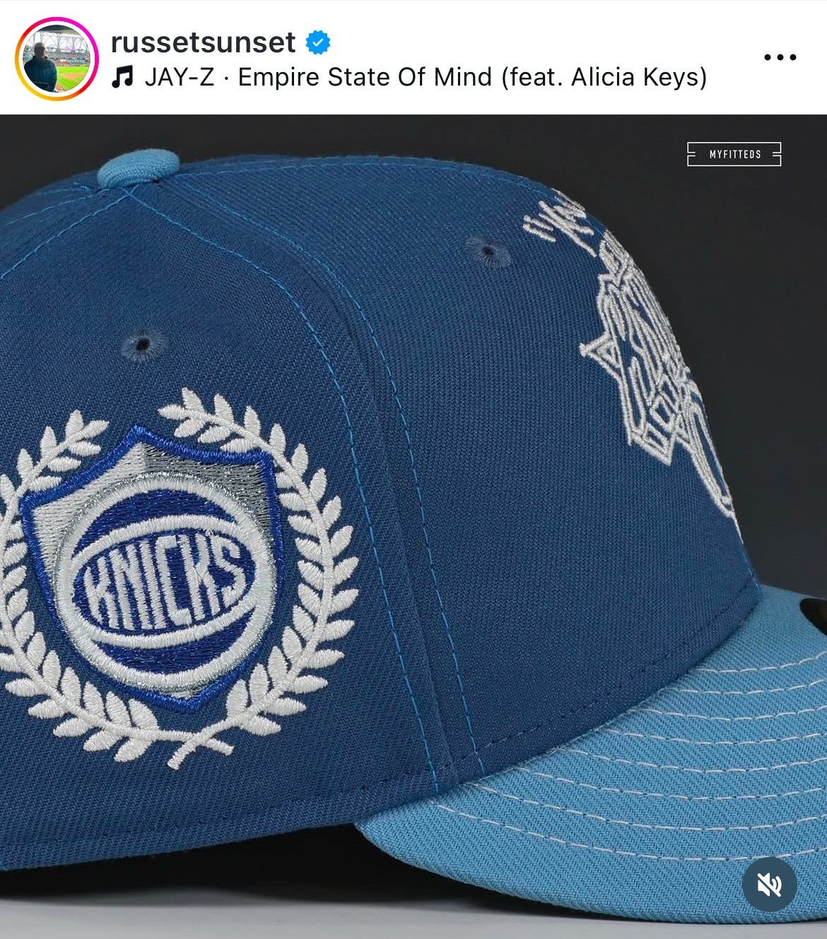 MyFitteds 7 1/4 NEW YORK KNiCKS BLUEPRiNT NYK 5950 FiTTED CAP Size ONE SIZE - 3 Thumbnail