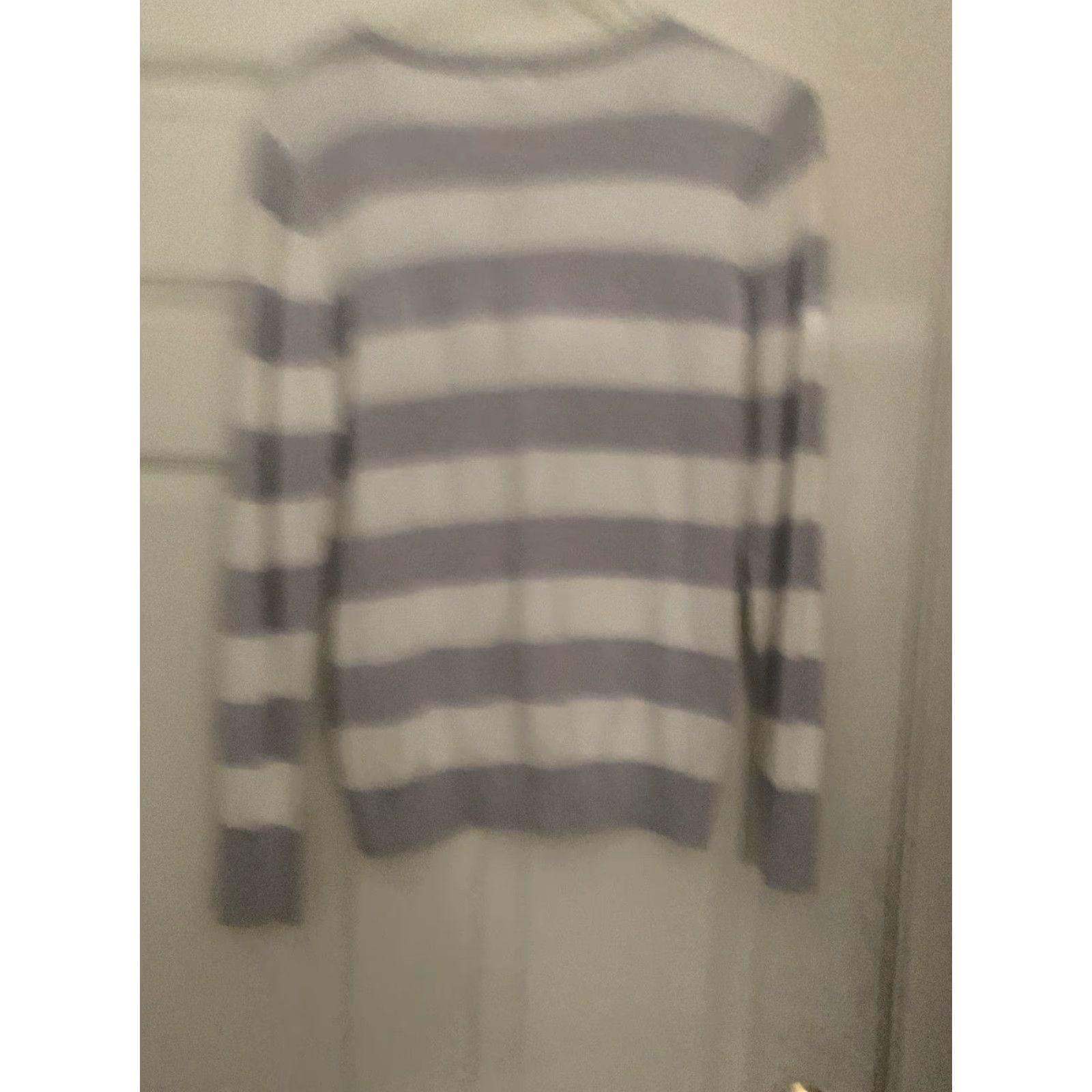 Vintage Melrose Chic New York Women Gray White Striped Button up Cardigan Size L NWT Size L / US 10 / IT 46 - 5 Thumbnail